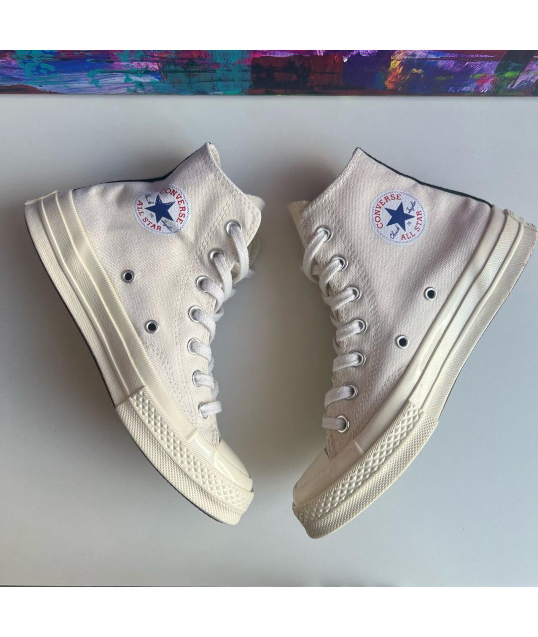CONVERSE Бежевые текстильные кеды, фото 7