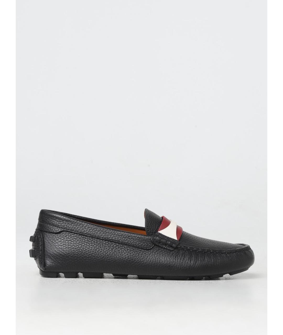 BALLY Черные кожаные мокасины, фото 5