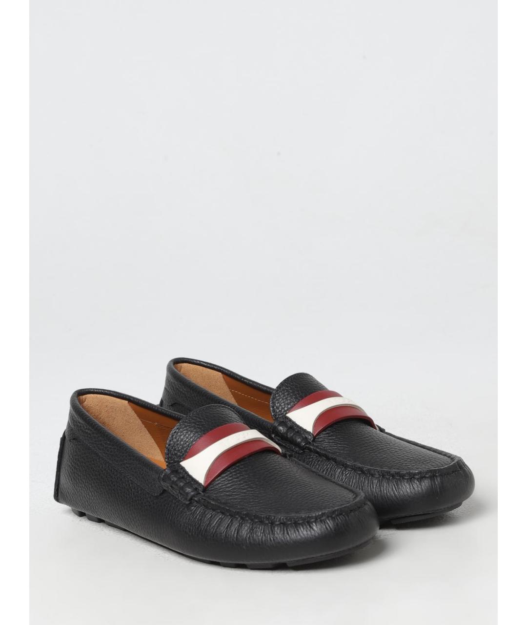 BALLY Черные кожаные мокасины, фото 2