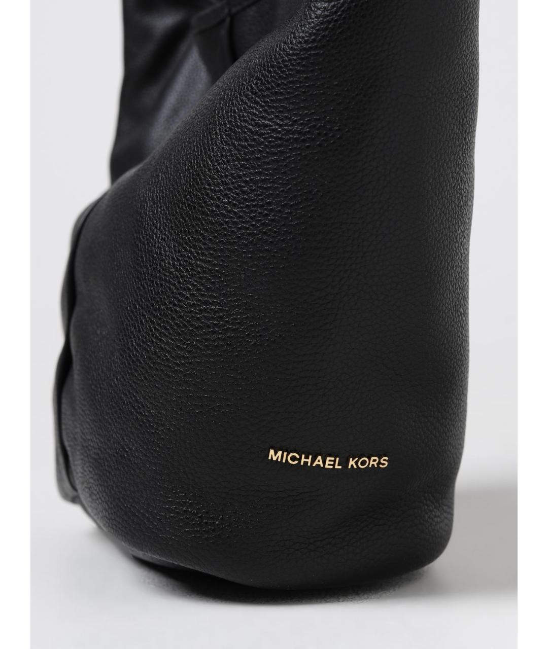 MICHAEL KORS Черная кожаная сумка тоут, фото 3
