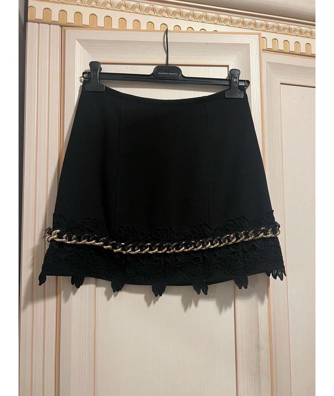 ELISABETTA FRANCHI Черный полиэстеровый костюм с юбками, фото 3