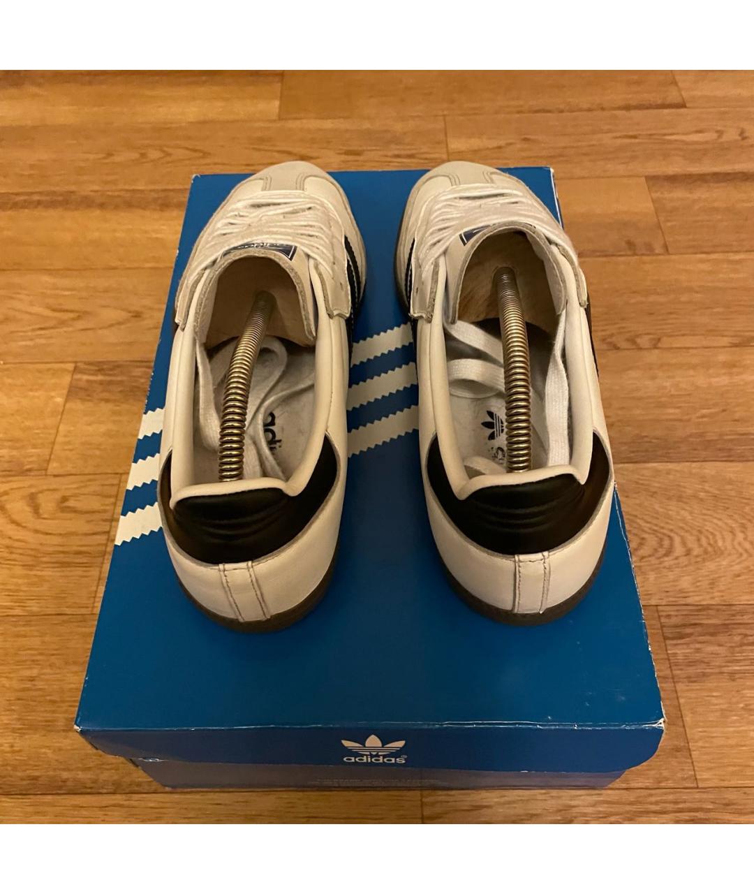 ADIDAS Белые кожаные низкие кроссовки / кеды, фото 4