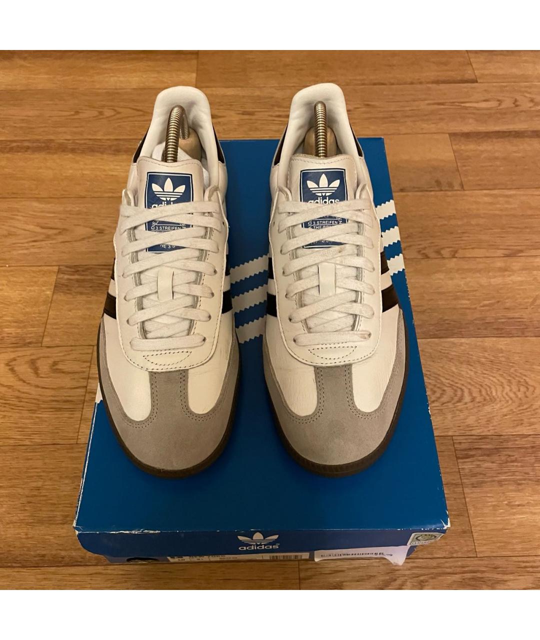 ADIDAS Белые кожаные низкие кроссовки / кеды, фото 3