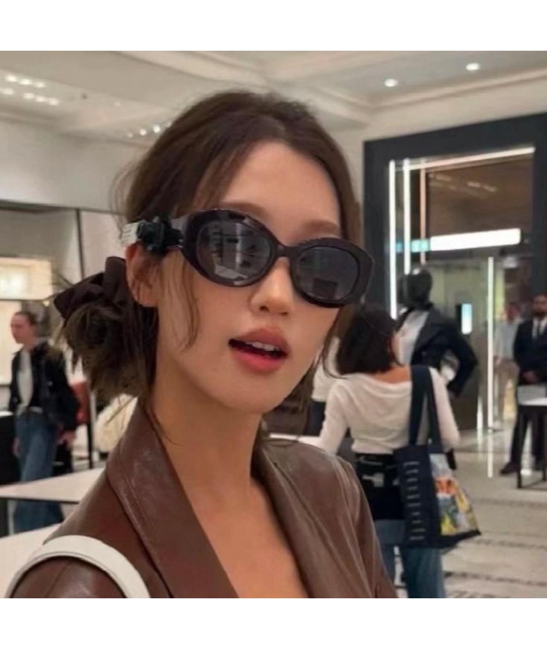 CHANEL Черные пластиковые солнцезащитные очки, фото 4