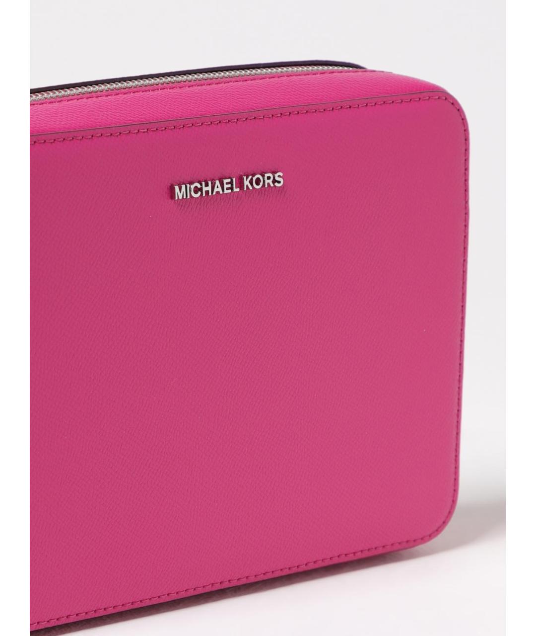 MICHAEL KORS Фуксия кожаная сумка через плечо, фото 3