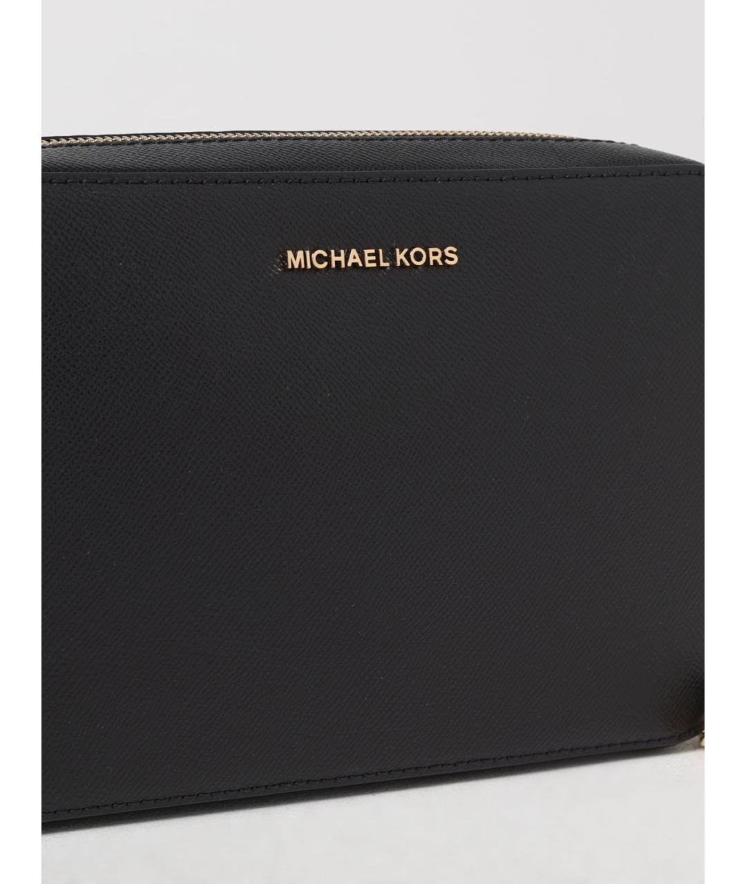 MICHAEL KORS Черная кожаная сумка через плечо, фото 3