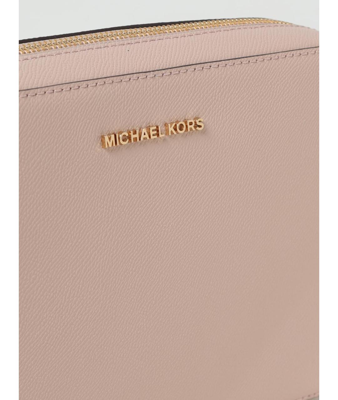 MICHAEL KORS Розовая кожаная сумка через плечо, фото 3