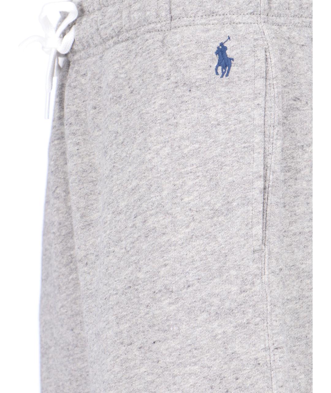 POLO RALPH LAUREN Серые хлопковые прямые брюки, фото 3