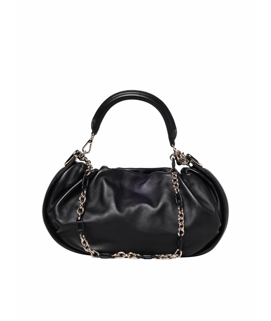 ROGER VIVIER Черная кожаная сумка с короткими ручками, фото 1