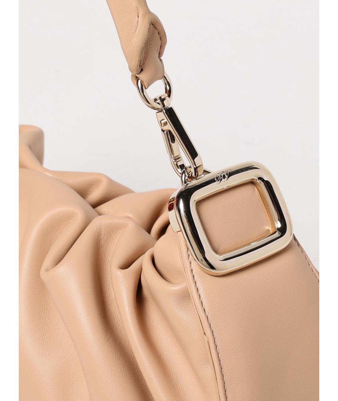 ROGER VIVIER Бежевая кожаная сумка через плечо, фото 4