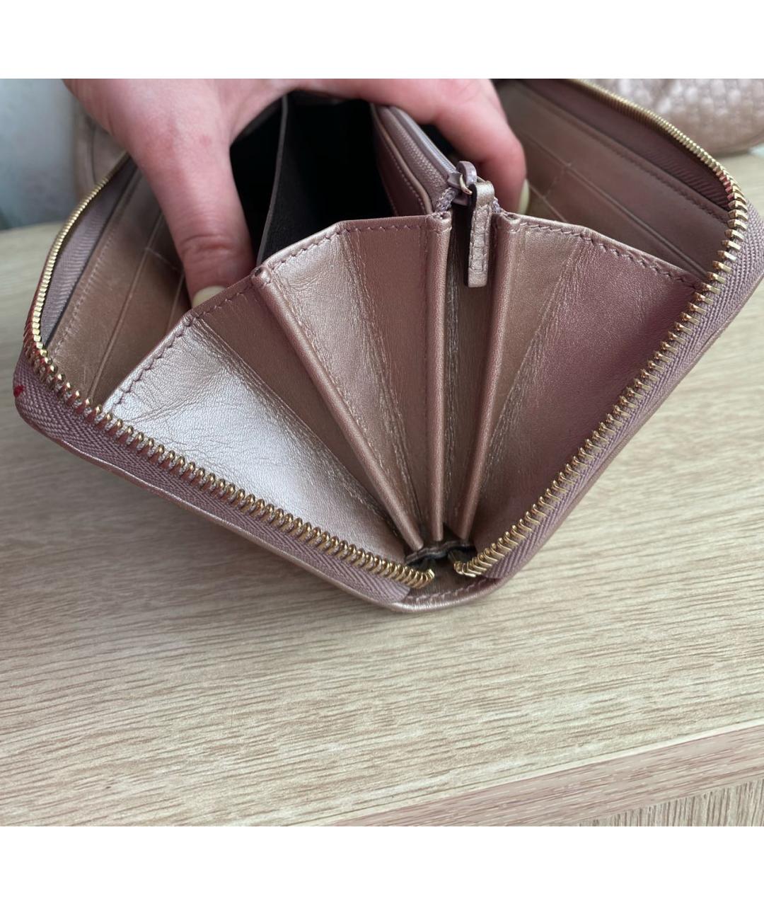 GUCCI Розовый кожаный кошелек, фото 7