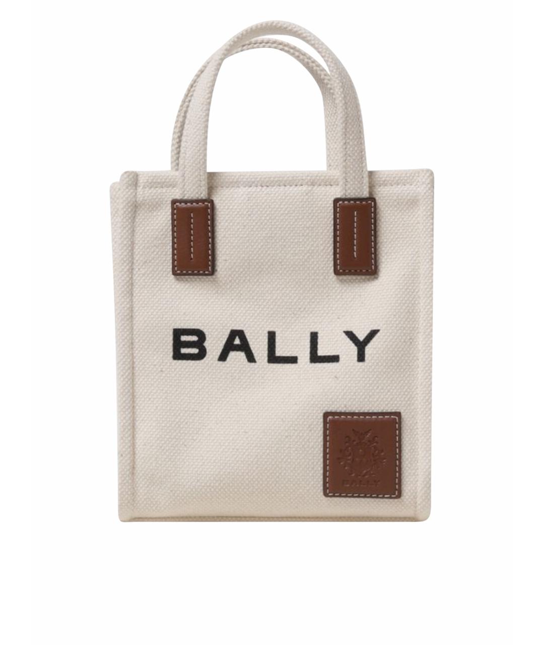 BALLY Бежевая тканевая сумка тоут, фото 6