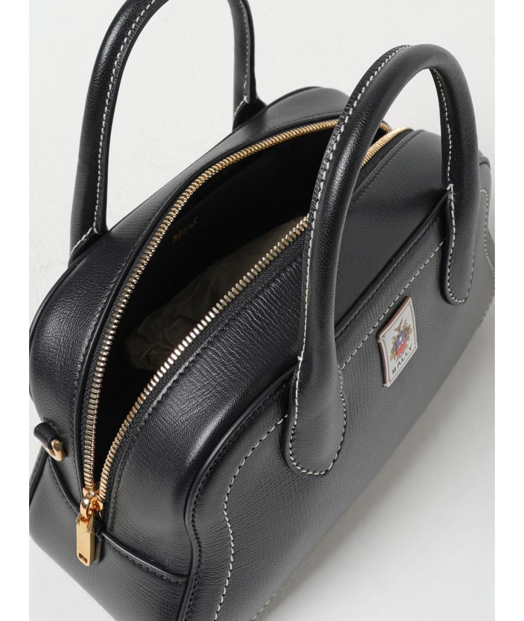 BALLY Черная кожаная сумка тоут, фото 4