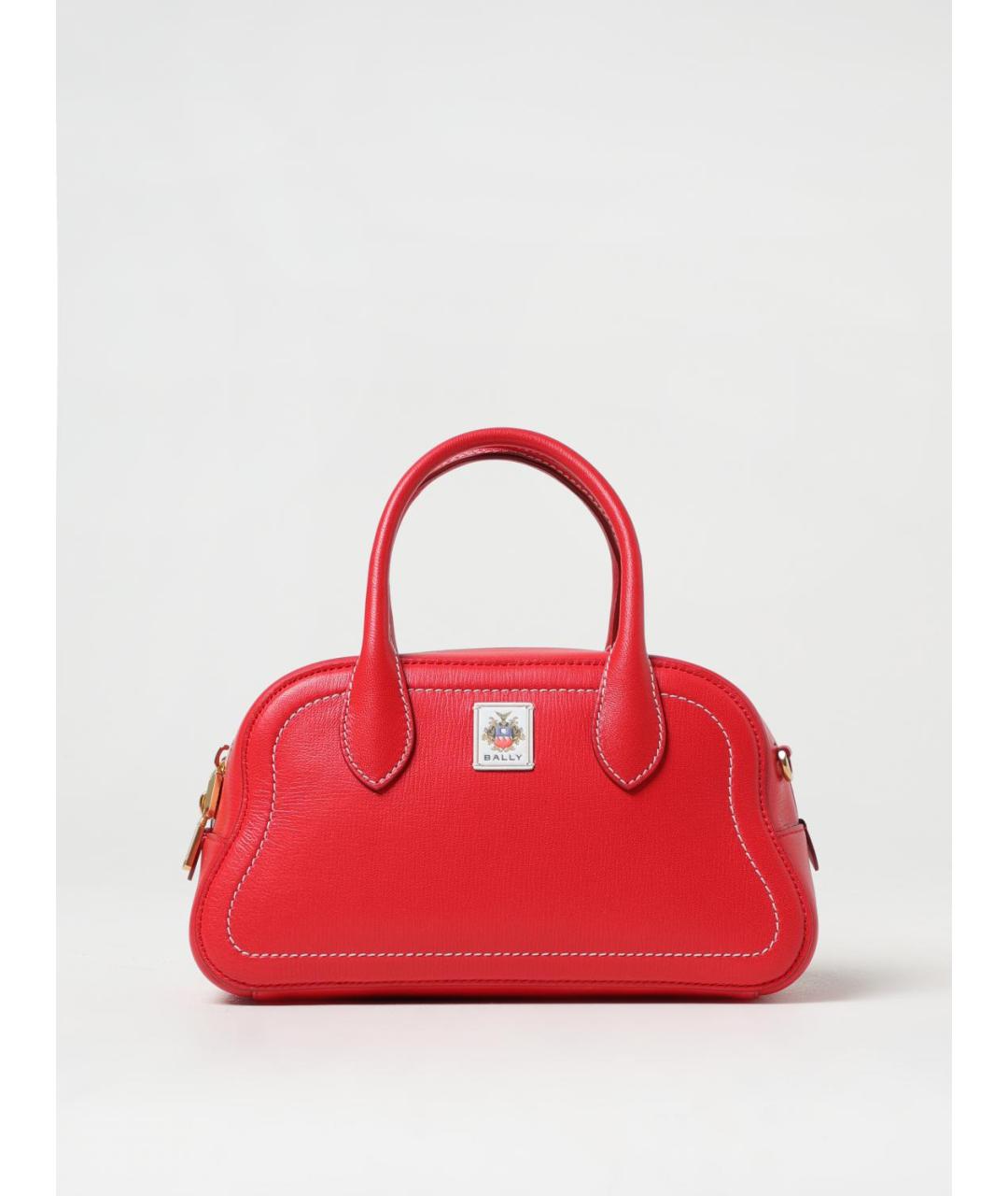 BALLY Красная кожаная сумка тоут, фото 5