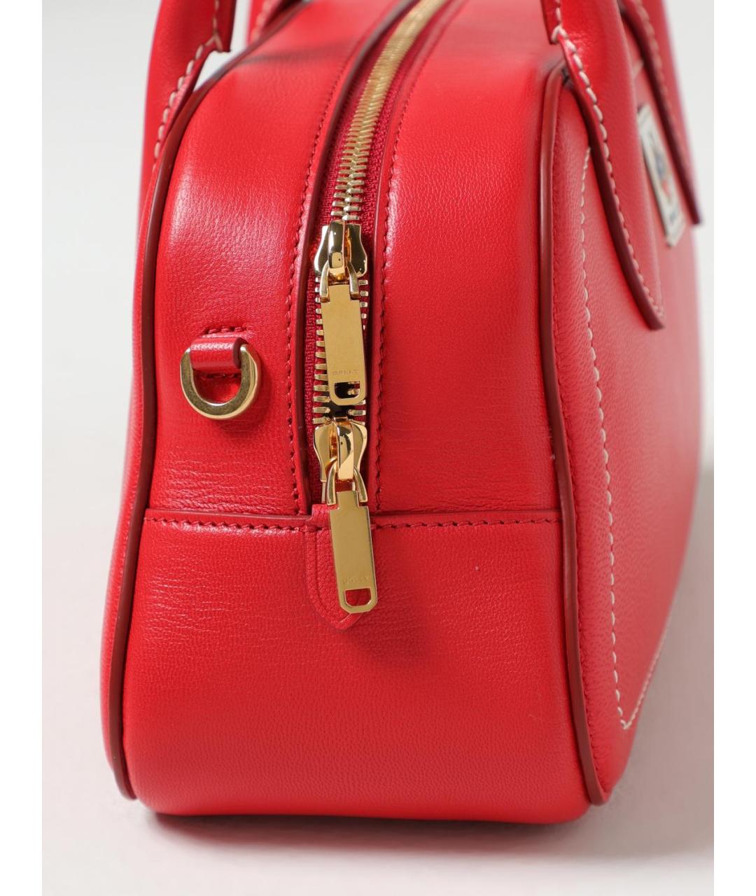 BALLY Красная кожаная сумка тоут, фото 3