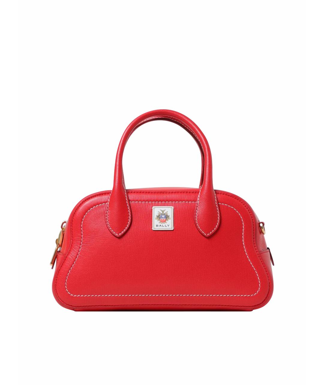 BALLY Красная кожаная сумка тоут, фото 1