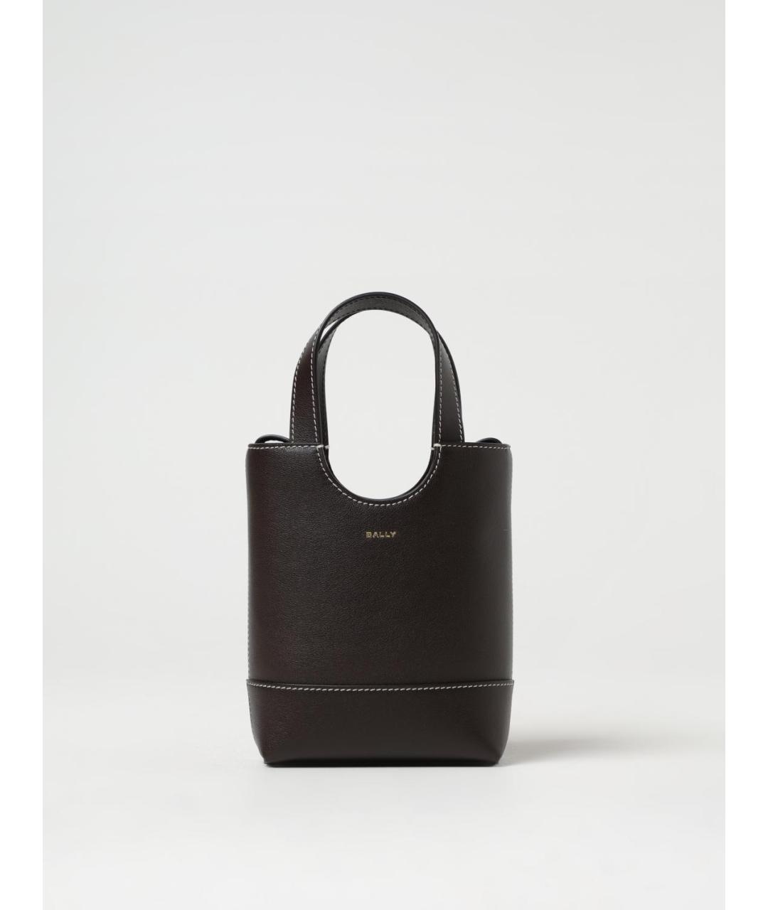 BALLY Коричневая кожаная сумка тоут, фото 5