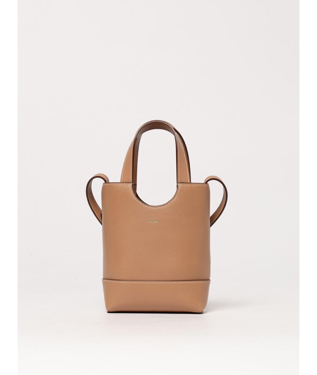 BALLY Коричневая кожаная сумка тоут, фото 6