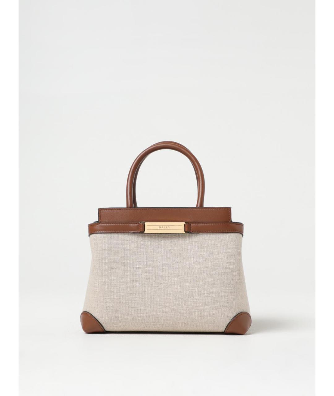 BALLY Бежевая тканевая сумка тоут, фото 5