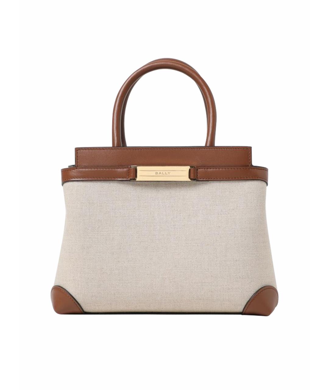 BALLY Бежевая тканевая сумка тоут, фото 1