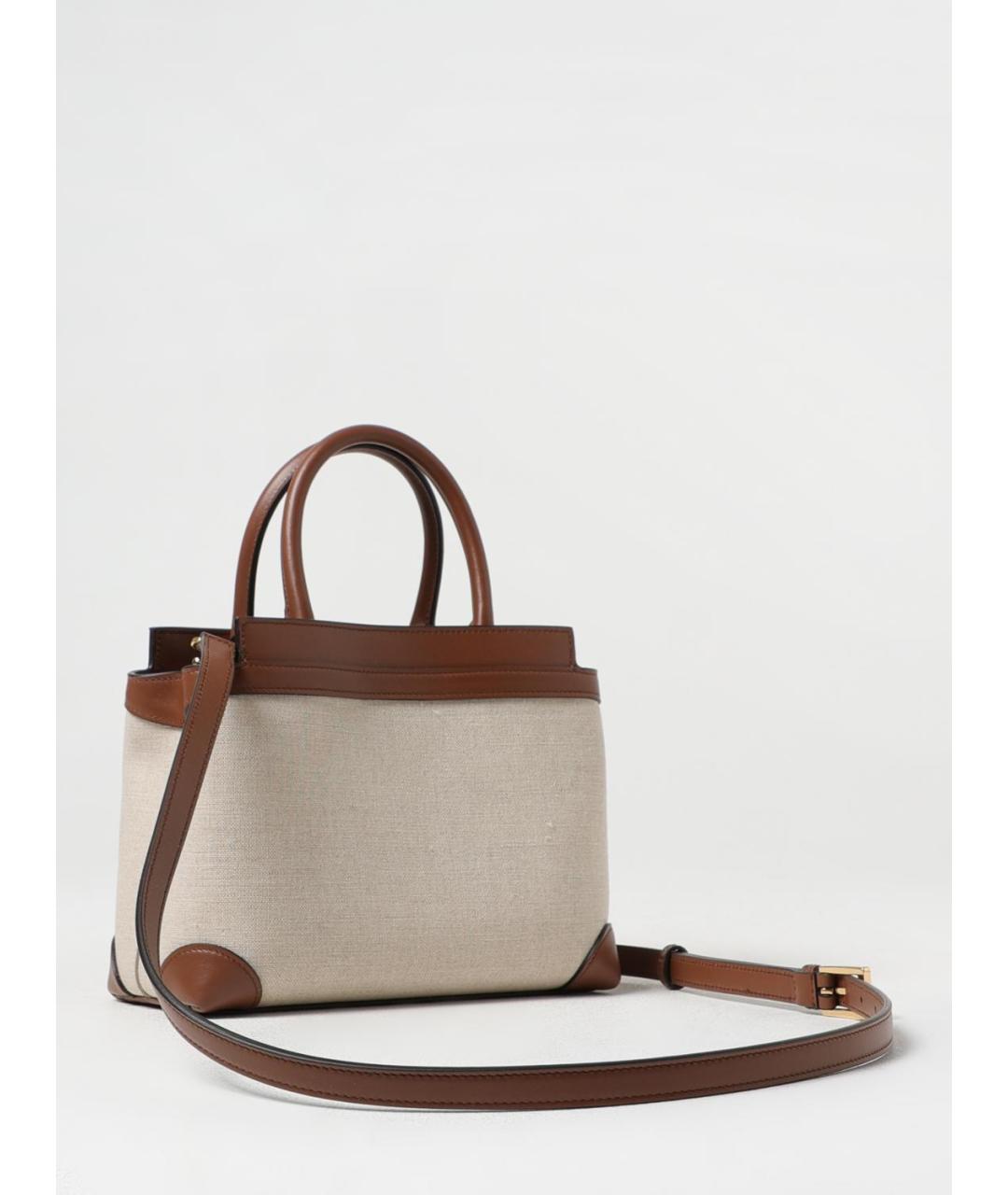 BALLY Бежевая тканевая сумка тоут, фото 2