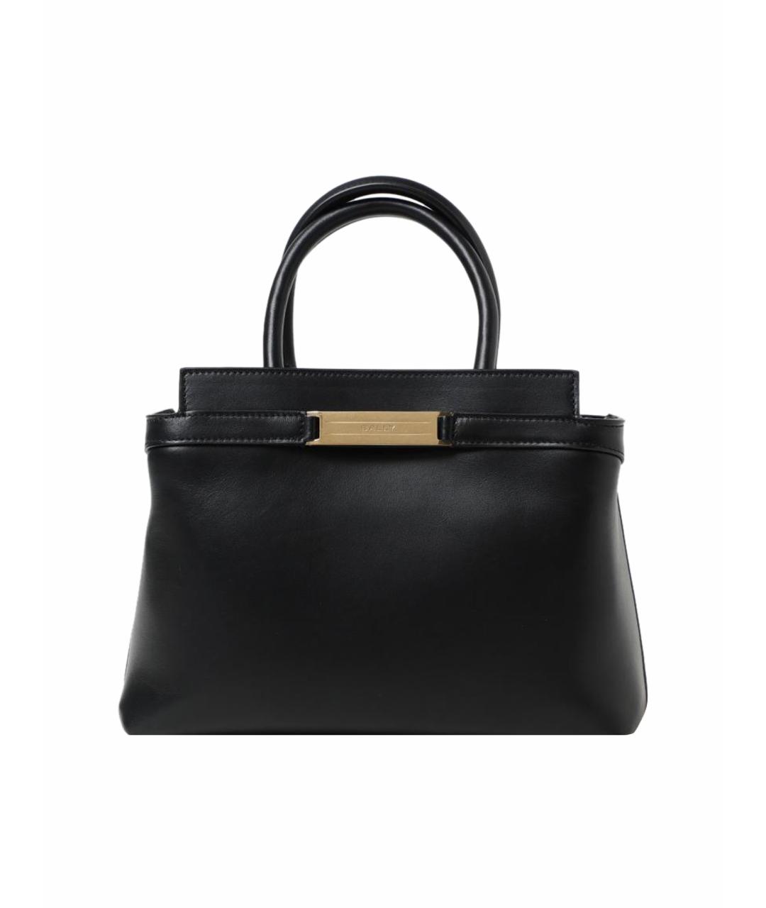BALLY Черная кожаная сумка тоут, фото 1