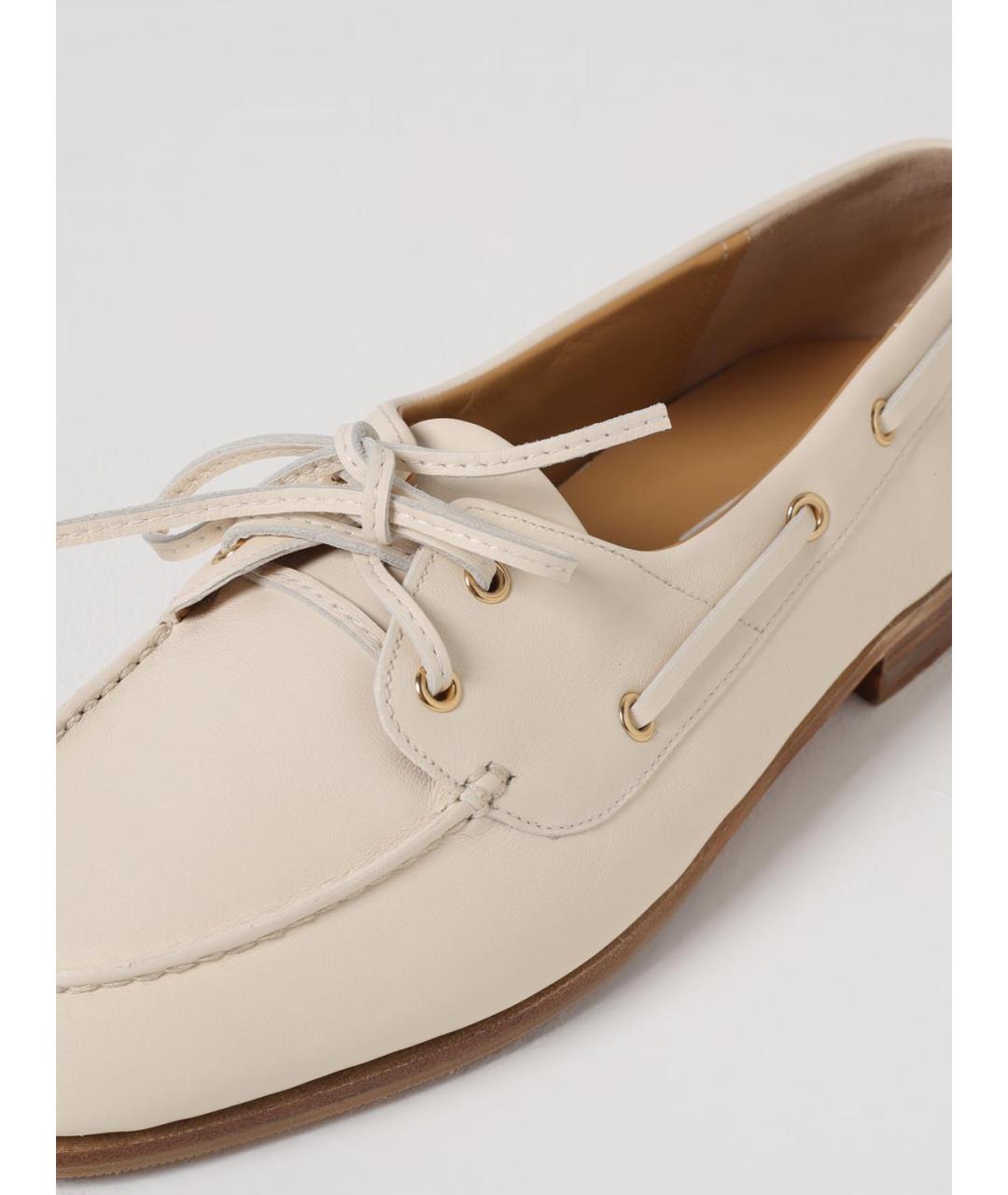 BALLY Бежевые кожаные лоферы, фото 4