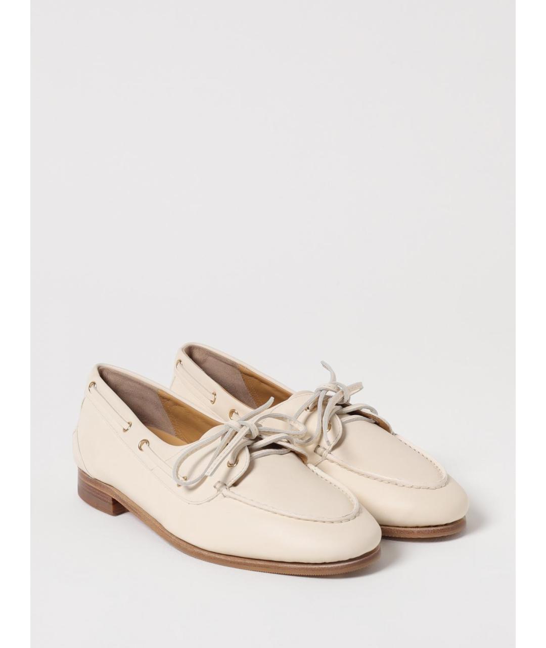 BALLY Бежевые кожаные лоферы, фото 2