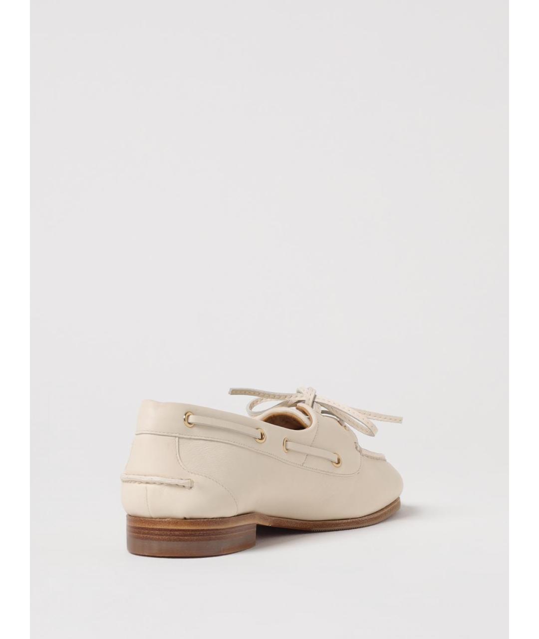 BALLY Бежевые кожаные лоферы, фото 3