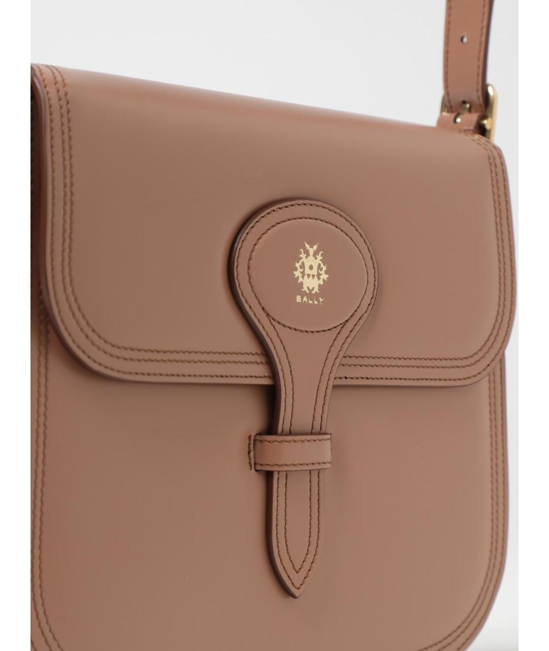 BALLY Бежевая кожаная сумка через плечо, фото 3