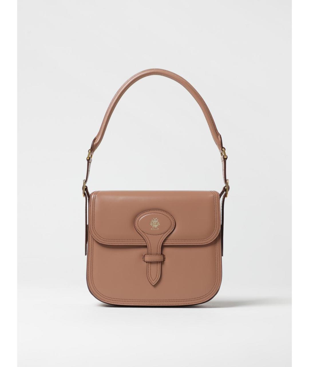 BALLY Бежевая кожаная сумка через плечо, фото 6