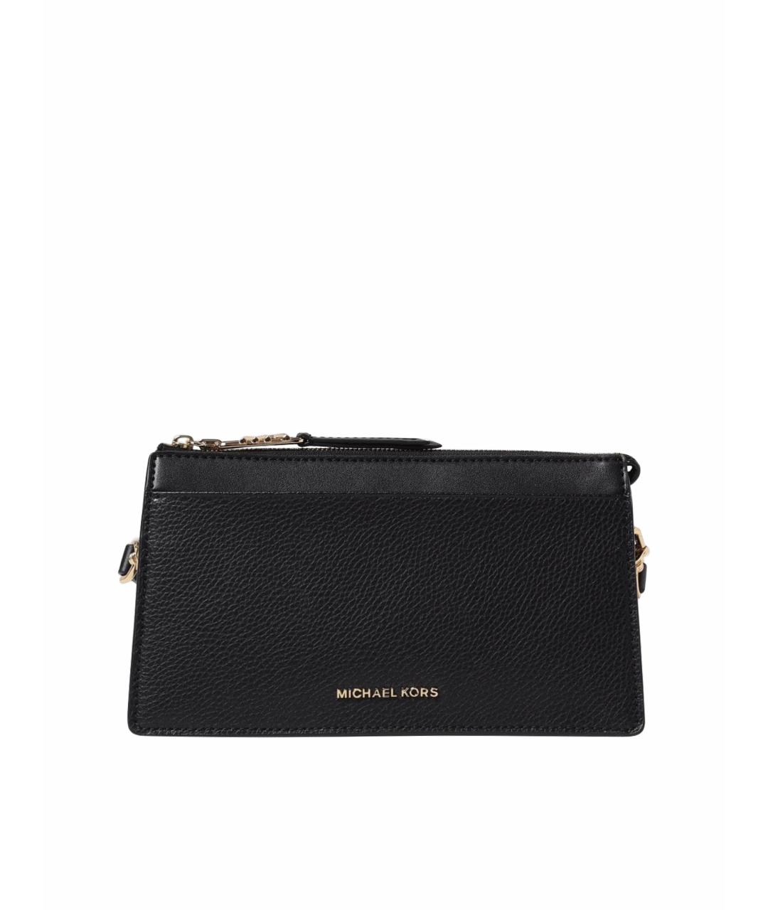 MICHAEL KORS Черная кожаная сумка через плечо, фото 1
