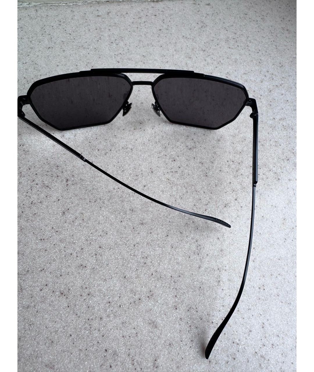 BOTTEGA VENETA Черные металлические солнцезащитные очки, фото 5