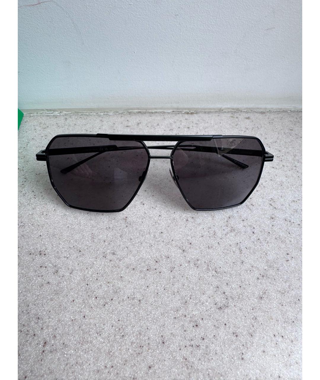 BOTTEGA VENETA Черные металлические солнцезащитные очки, фото 6