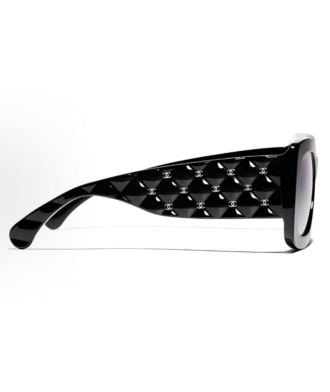 CHANEL Черные пластиковые солнцезащитные очки, фото 3