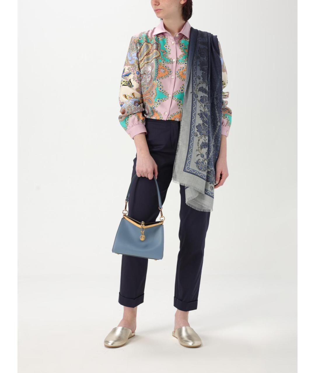 ETRO Голубая кожаная сумка через плечо, фото 3