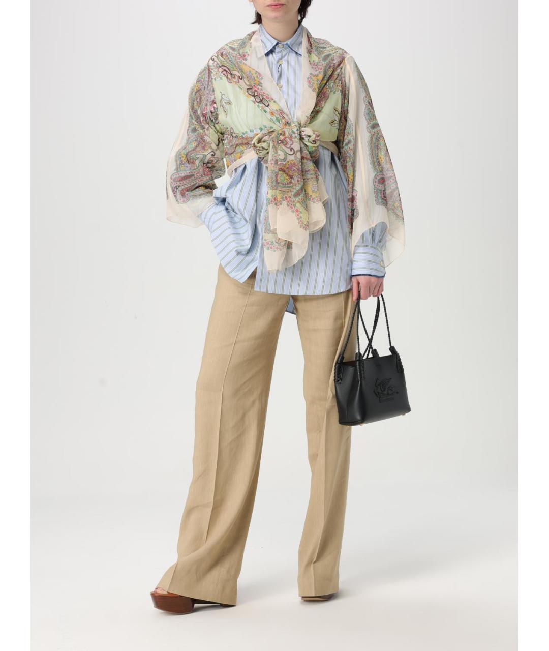 ETRO Черная кожаная сумка тоут, фото 2