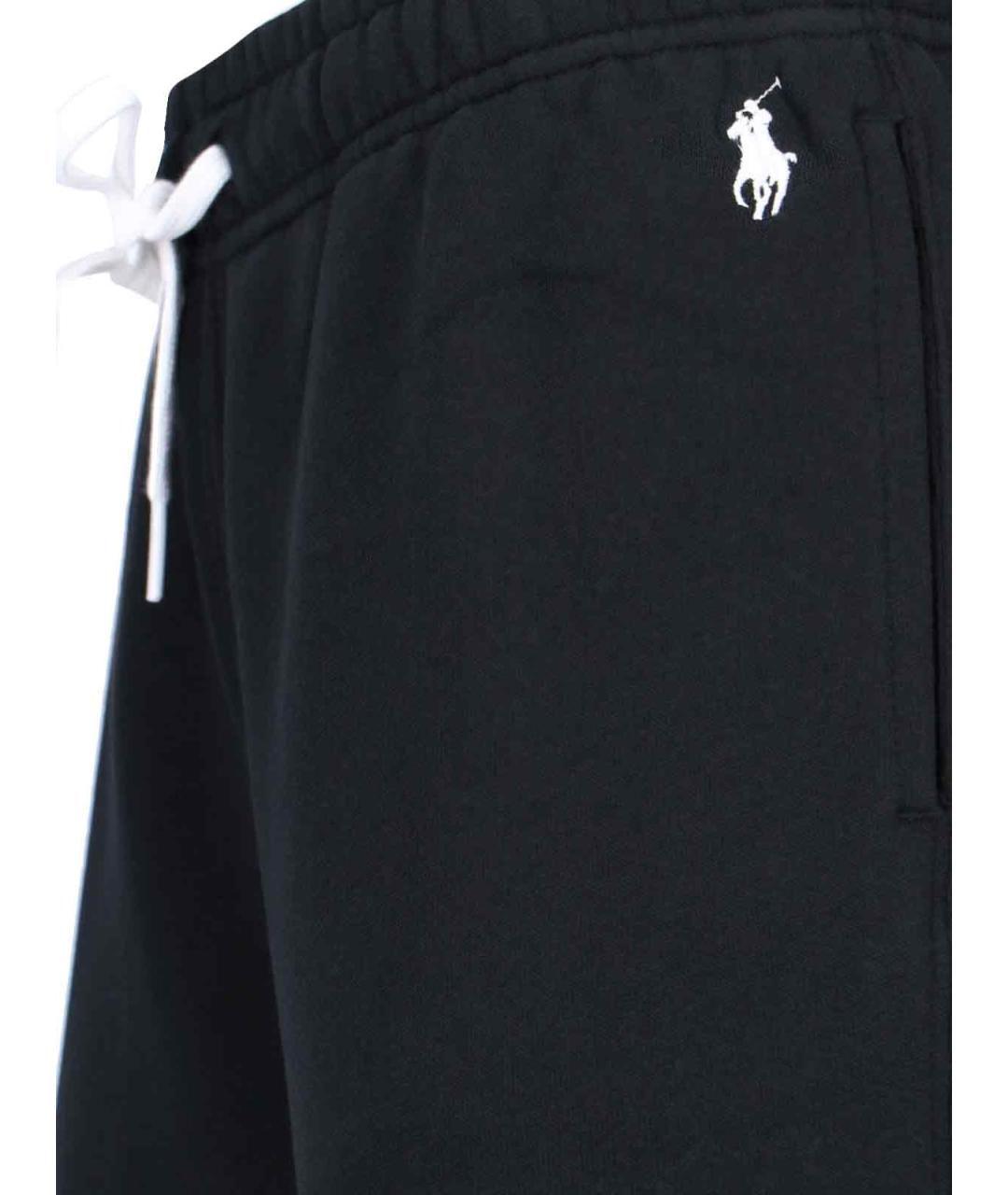POLO RALPH LAUREN Черные хлопковые прямые брюки, фото 3