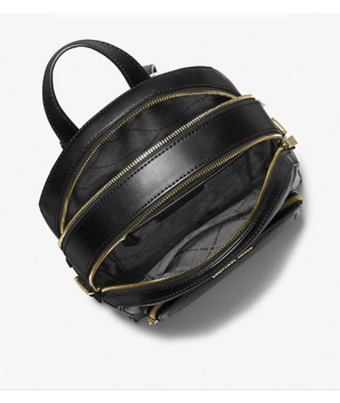 MICHAEL KORS Черный кожаный рюкзак, фото 2