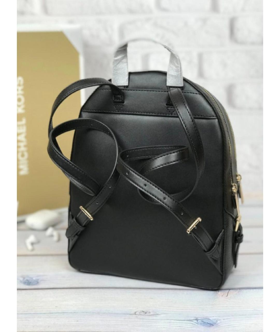 MICHAEL KORS Черный кожаный рюкзак, фото 4