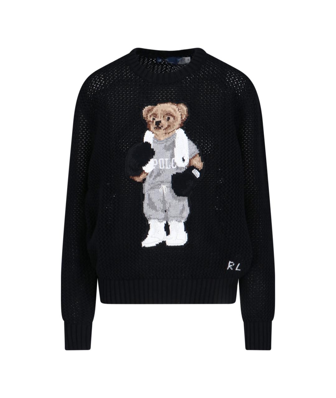 POLO RALPH LAUREN Черный хлопковый джемпер / свитер, фото 1