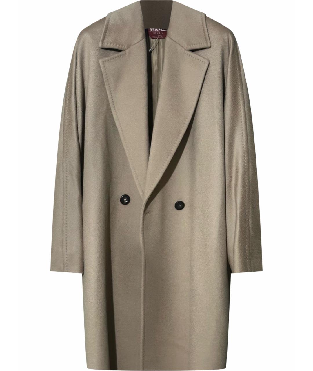 MAX MARA Бежевое вискозное пальто, фото 1