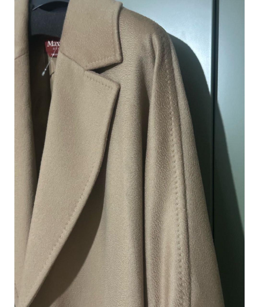 MAX MARA Бежевое вискозное пальто, фото 3