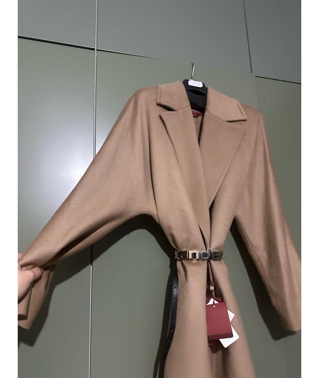 MAX MARA Бежевое вискозное пальто, фото 8