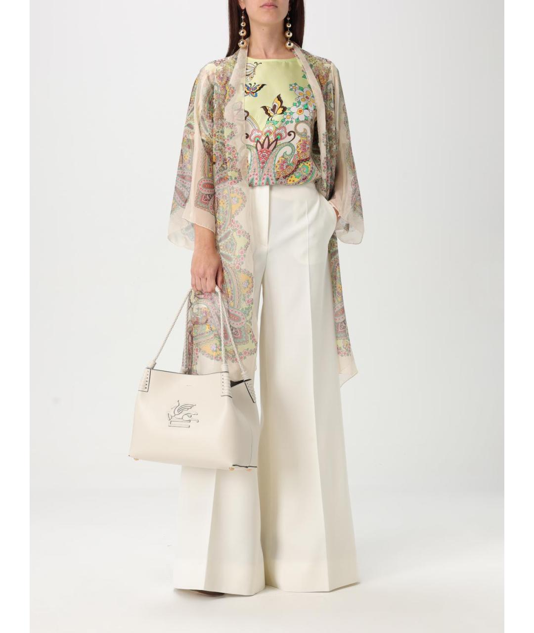 ETRO Бежевая кожаная сумка тоут, фото 2