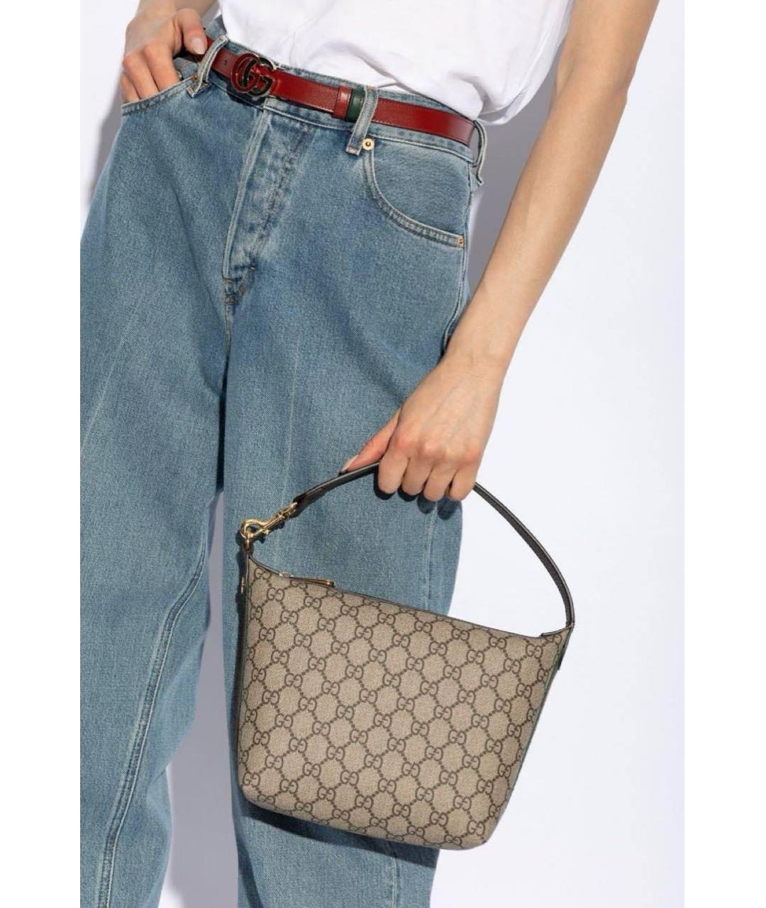 GUCCI Бежевая сумка с короткими ручками, фото 5