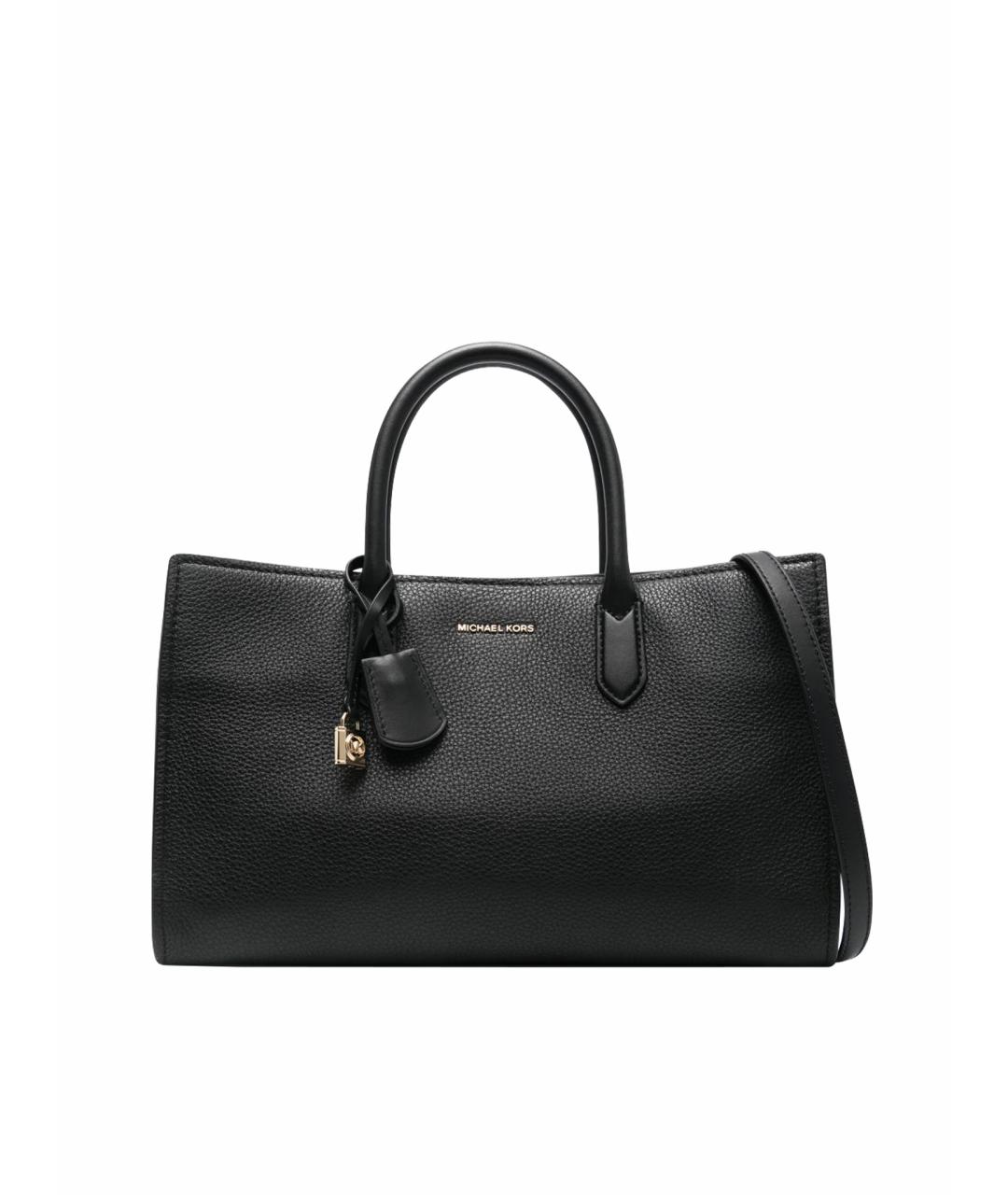 MICHAEL KORS Черная кожаная сумка тоут, фото 1