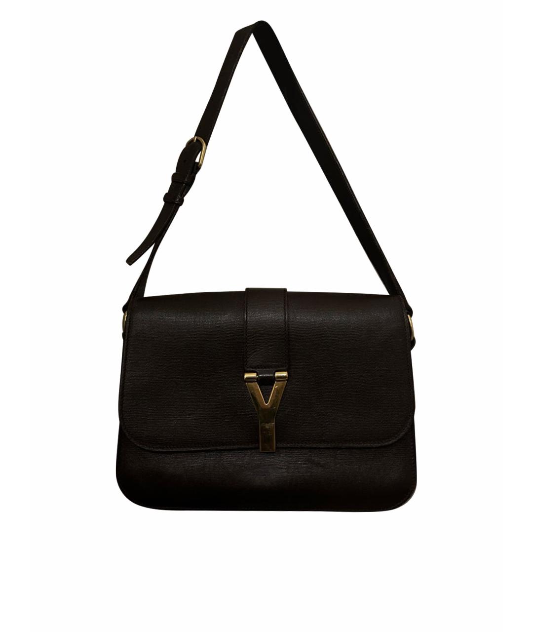 SAINT LAURENT Коричневая сумка с короткими ручками, фото 1