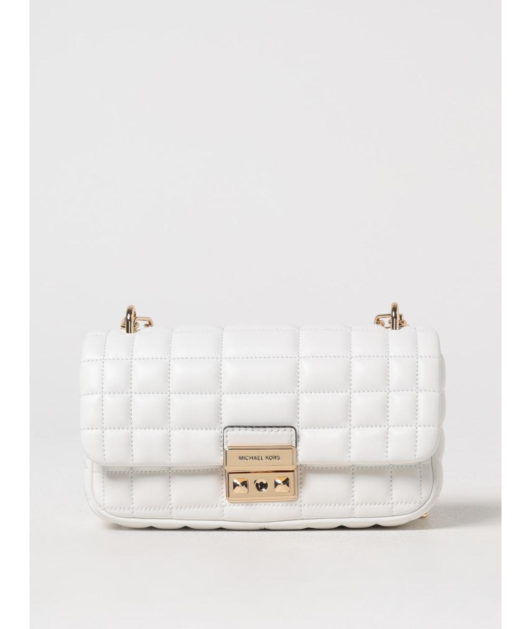 MICHAEL KORS Белая кожаная сумка через плечо, фото 4