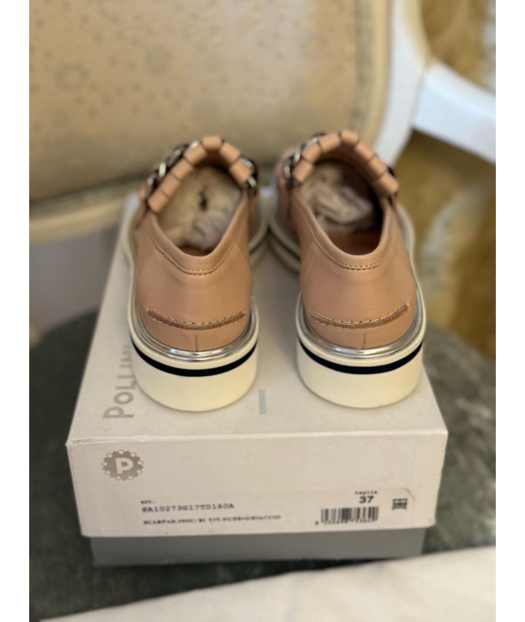 POLLINI Розовые кожаные лоферы, фото 4